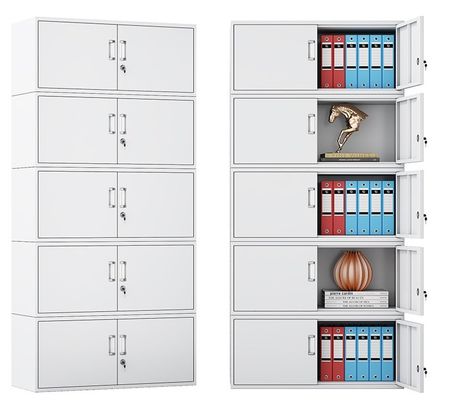 Modern White Office Furniture Filing Cabinet with Multi-drawer Steel Storage and Lock