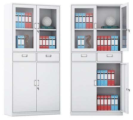Modern White Office Furniture Filing Cabinet with Multi-drawer Steel Storage and Lock