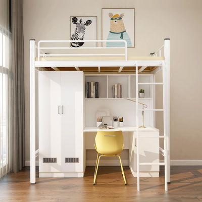 Mail packing Y Modern School Dormitory Bedroom Furniture Set Loft Metal Bunk Bed With Desk