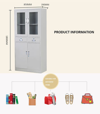 Streamline Office Data Management with this Metal Filing Cabinet and Storage Rack