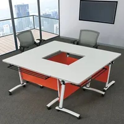 E1 MDF/MFC Melamine Board Folding Mobile Training Table for Office Hotel Conference