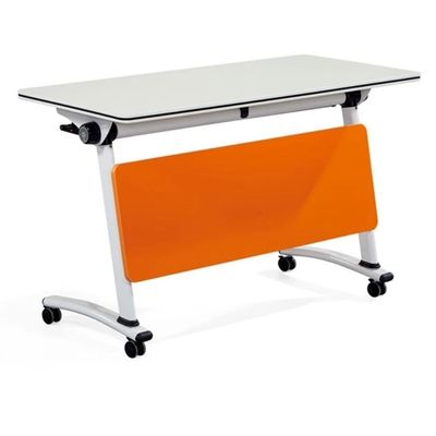 Customizable Small Office Mobile Workstation with Folding Legs and Cable Management