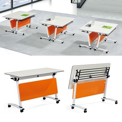 Foldable Conference Room Table Stand Workstation Desk with E1 MDF/MFC Melamine Board