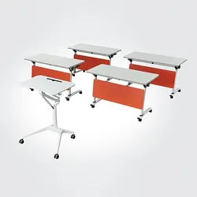 Foldable Conference Room Table Stand Workstation Desk with E1 MDF/MFC Melamine Board