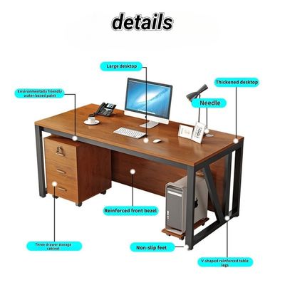 Solid Wood Office Study Desk Side Table Morden Office Workstation Fruniture for Gaming