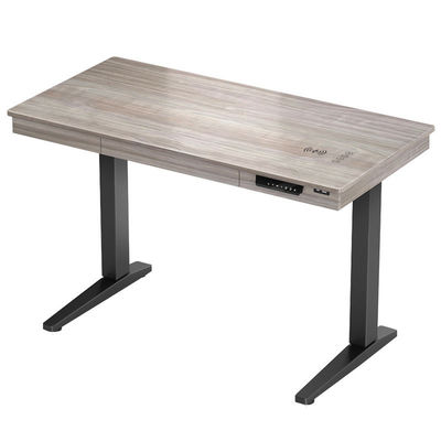 Single Staff Workstation Desks in Metal Stainless Steel with Motorized Height Adjustment