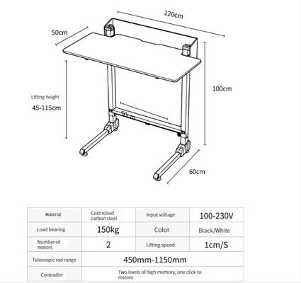 Electric Lift Office Desk Stylish Sit and Stand Up Desk for Ergonomic Work Environment