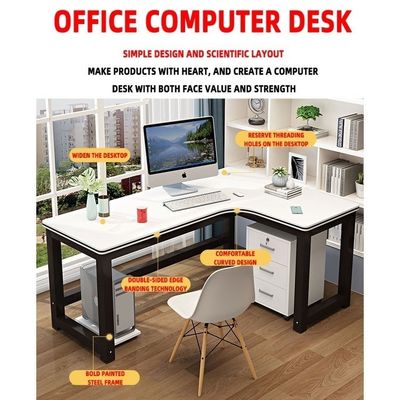 Home Office Computer Desk with Convertible L Shape and Customized Colors