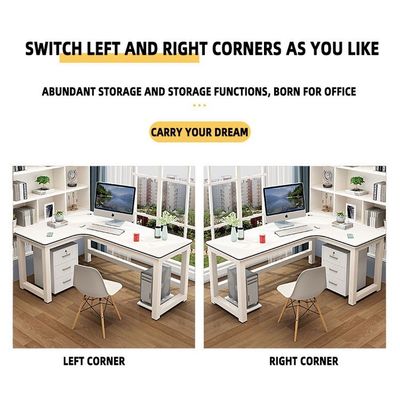 Home Office Computer Desk with Convertible L Shape and Customized Colors