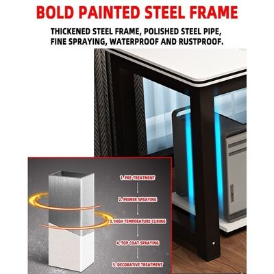 Home Office Computer Desk with Convertible L Shape and Customized Colors