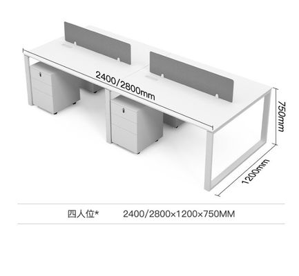 Open Working Area Office Furniture Workstations with Melamine Surface Wooden Type