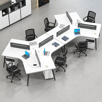 Modern Open Working Area Office Workstations with Customizable Desk and 2 / 4 / 6 Seats