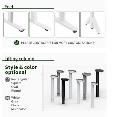 10% Duty Cycle Height Adjustable Standing Workstation for Home Office Stainless Steel