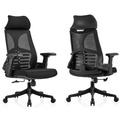 Adjustable Height Mid Back Staff Swivel Mesh Office Chair with Solid Wood Legs Armrest