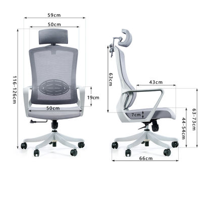 Aluminum Ergonomic Custom Reclining Office Chair With Footrest For Contemporary Style