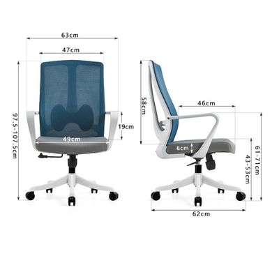 Big Boss Modern Fabric Office Chair with Adjustable Lumbar Support and Metal Base