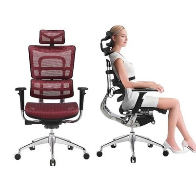 Mail Packing Modern Office Chair with Solid Wood Legs Armrest and Lumbar Support