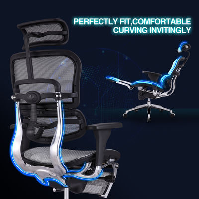 Adjustable Aluminum Base High Back Swivel Ergonomic Chair for Executive Office Furniture