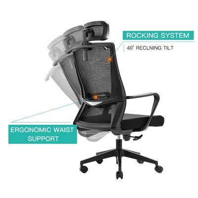 Comfortable Executive Ergonomic Mesh Office Chair for Visitor Meetings and Conference