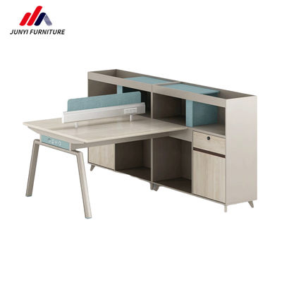 PANEL Wood Modern Style Four-Person Office Desk and Chair Combination for Workstation