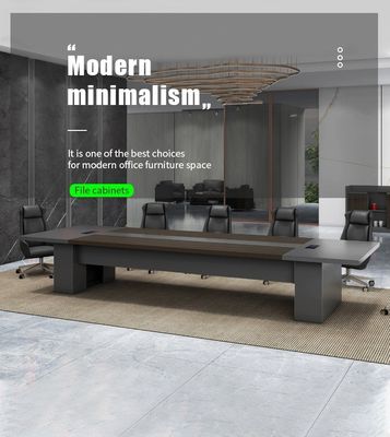 OEM ODM YES Black Modern Wooden Meeting Table for Office Furniture and Negotiating