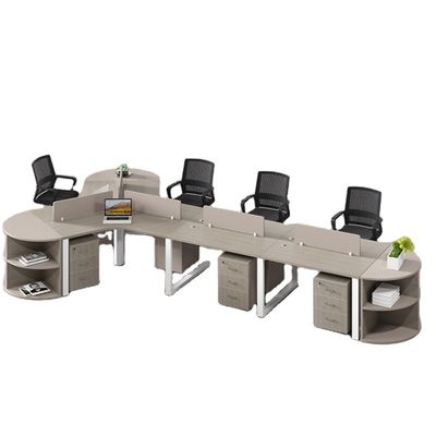 Office Furniture CBD Company Staff Desk with 2/3/6 Workstations and Partition Combination