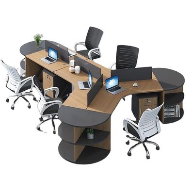 Office Furniture CBD Company Staff Desk with 2/3/6 Workstations and Partition Combination