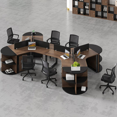 Simple and Modern Office Furniture Corner Combination Staff Table for 3/6 People