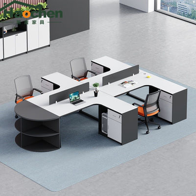 Aluminum Frame Panel/Fabric/Steel Office Desk And Chair Combination