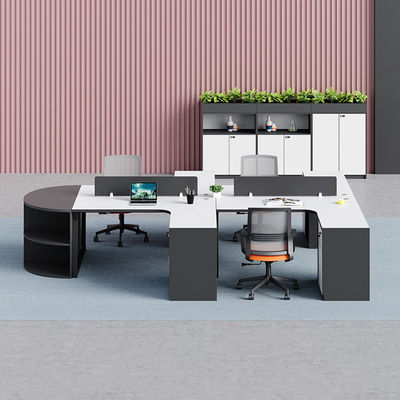 Aluminum Frame Panel/Fabric/Steel Office Desk And Chair Combination
