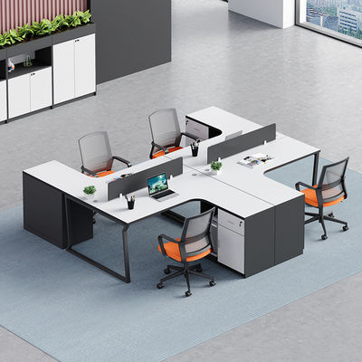 Aluminum Frame Panel/Fabric/Steel Office Desk And Chair Combination