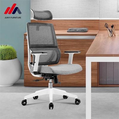 Gray Mesh and Fabric Office Chair with Aluminum Base The Ultimate Ergonomic Seating Solution