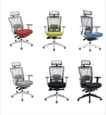 Modern Blue and Black Executive Swivel Office Task Chair for Ergonomic Workstation