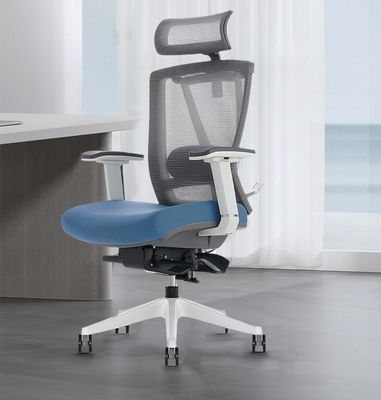 Modern Blue and Black Executive Swivel Office Task Chair for Ergonomic Workstation