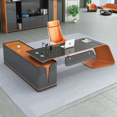 Create a Professional Workspace with Baking Paint L-shaped Executive Office Desk