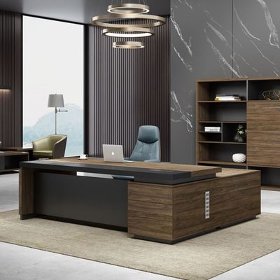 Extendable Wooden Executive Desk Customized Office Furniture for President and Staff