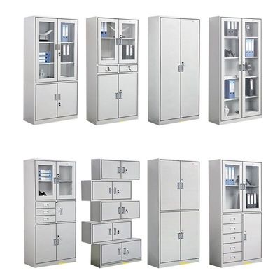 10 Filing Cabinet for Office Metal Cabinet Iron 2 Doors Steel Cupboard File Mesh Cabinet