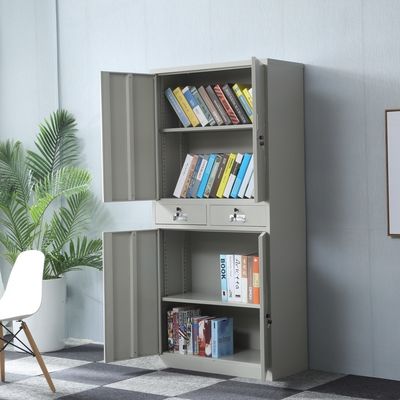 10 Filing Cabinet for Office Metal Cabinet Iron 2 Doors Steel Cupboard File Mesh Cabinet