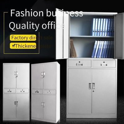 10 Filing Cabinet for Office Metal Cabinet Iron 2 Doors Steel Cupboard File Mesh Cabinet