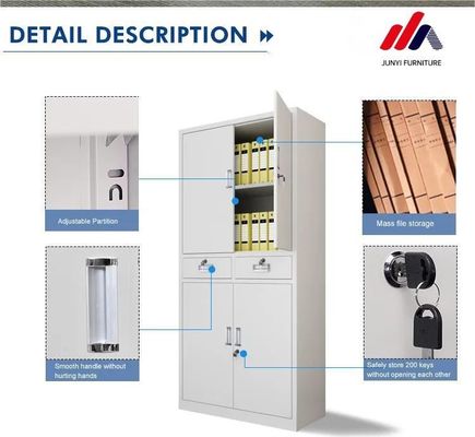 10 Filing Cabinet for Office Metal Cabinet Iron 2 Doors Steel Cupboard File Mesh Cabinet