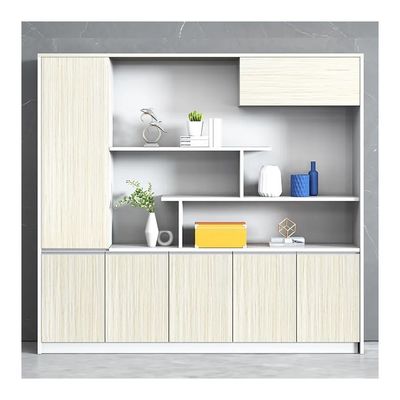 25mm Thickness Wooden Office Storage Cabinet for File Display Bookshelf Background