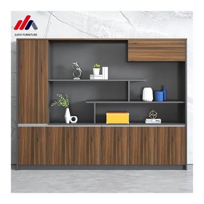 25mm Thickness Wooden Office Storage Cabinet for File Display Bookshelf Background