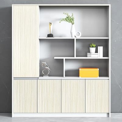 25mm Thickness Wooden Office Storage Cabinet for File Display Bookshelf Background