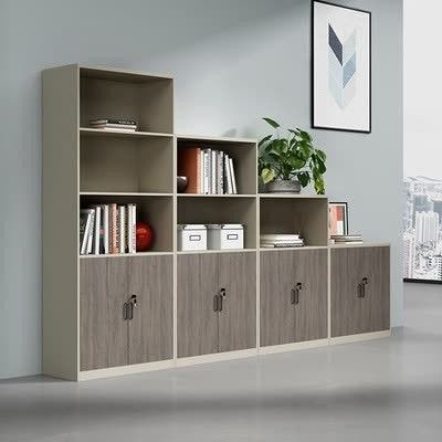 Wooden File Cabinet for Leisure Facilities and Open Storage Shelf in Office Building