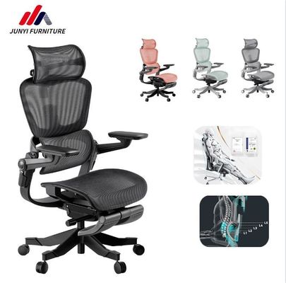 Customized Boss Swivel Office Chair with Adjustable Footrest and Aluminum Metal Armrest