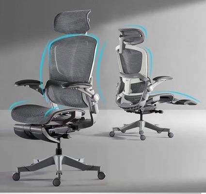 Customized Boss Swivel Office Chair with Adjustable Footrest and Aluminum Metal Armrest
